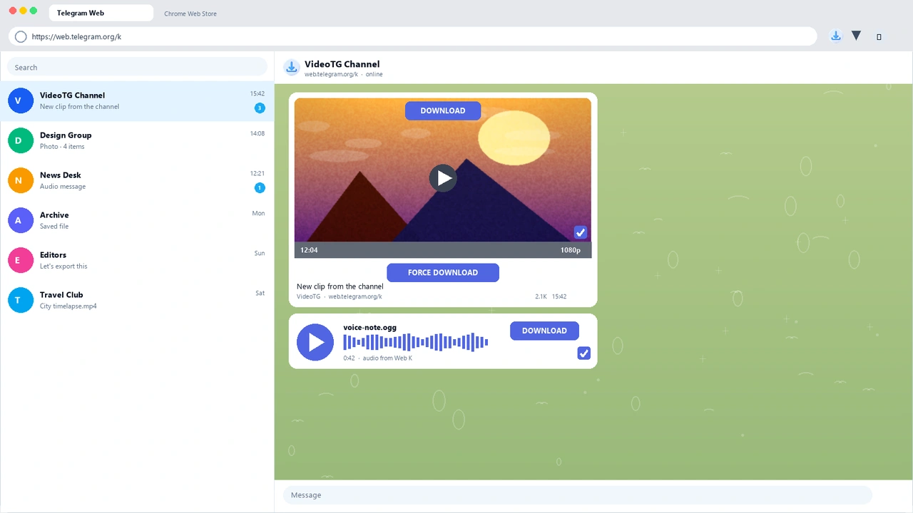 VideoTG VideoTG on Telegram Web K